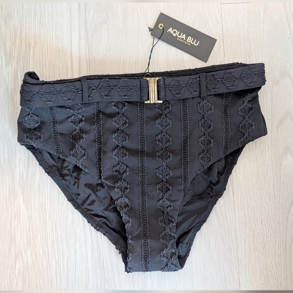 NWT Aqua Blu Australia Marilyn High Waist Pant Size 8 Color Raven